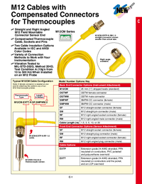 Thumbnail of document Data Sheet - M12CM-EXTT-TI-RF-20 M12 Cable, 2 wire, Vibe Resistant, Thermocouple Compensated